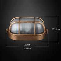 Luz de techo Retro E27 para exteriores, luz de dosel de cochera de montaje empotrado Vintage impermeable para gasolinera, garaje, Iluminación comercial - details 1