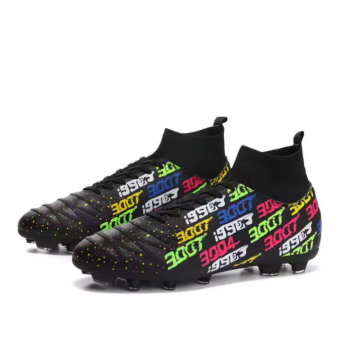 Masculino y femenino estudiantes adultos uñas rotas césped uñas artificiales largas mandarín pato zapatos de fútbol - 1