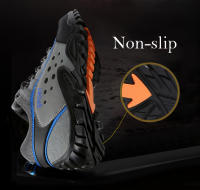 Zapatos de senderismo antideslizantes para hombre, zapatillas de cuero impermeables para exteriores, deportes de montaña, zapatos de viaje cómodos, escalada, Trekking - details 6