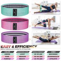 Bandas de tela, bandas de resistencia para fiestas con 3 niveles de resistencia, elásticos deportivos para yoga, pilates, fiestas, sentadillas y glúteos - details 0