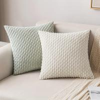 Fundas de almohada decorativas de pana, diseño suave a rayas bohemias para sala de estar, dormitorio, estilo moderno de granja, 1 Uds. - details 0