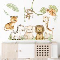Pegatinas De Pared Para Habitación Infantil Animales De La Selva Africana Dibujos Animados Decoración Para Dormitorio Y Sala De Estar PVC - details 9