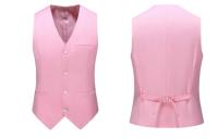 Chaleco de traje Formal de un solo pecho para hombre, talla grande 6XL, Color negro, verde, Color puro, baile de boda, vestido de fiesta Social de negocios - details 14
