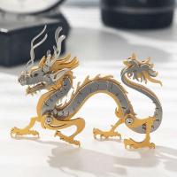 Rompecabezas de metal tridimensional 3D, dragón mecánico del zodiaco, juguetes modelo ensamblados a mano DIY, regalo de cumpleaños de celebridades de Internet - details 0