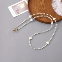 Bolso bandolera con cadena para teléfono con parche de cuentas, cadena antipérdida, correa cruzada para teléfono móvil, dulce corazón de amor, correas para el cuello para teléfono - details 2