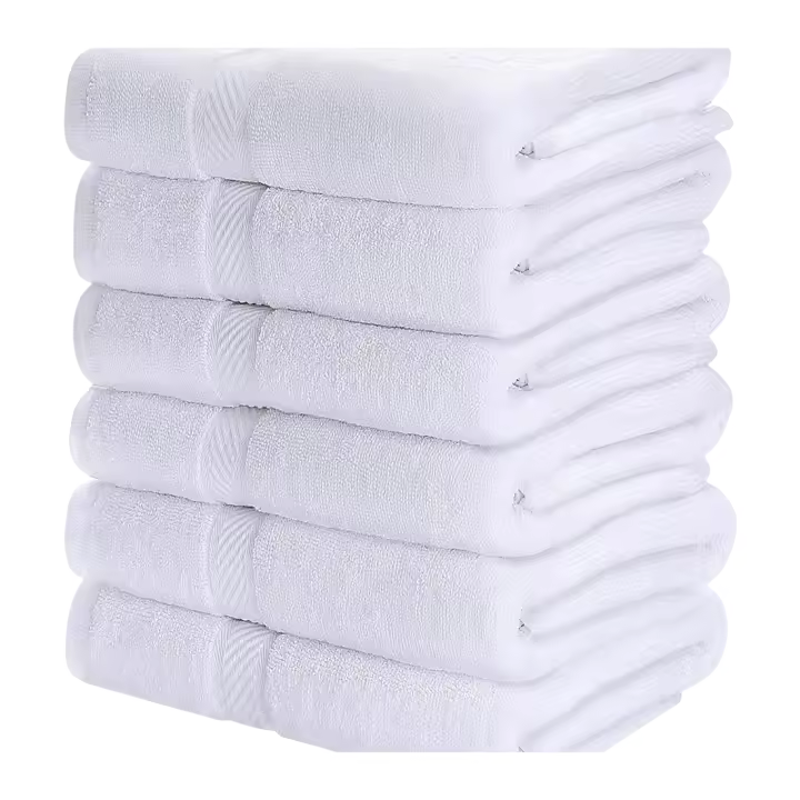 Utopia Towels Paquete de 6 Juego de Toallas de baño, 100% algodón Hilado en Anillo (60 x 120 CM) Alta absorción, Secado rápido, Toallas de Hotel, SPA y baño de Primera Calidad (Blanco) - 1
