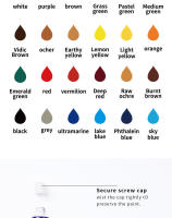 Set de pintura acrílica en tubos (12 ml) - 12/24 colores para artistas y niños - details 2