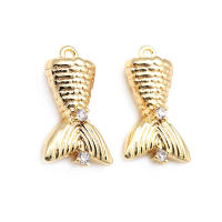 4 Uds. Colgantes de latón de Color dorado de 18K con circonita, colgantes de huesos de pescado, collar, pendientes, accesorios de joyería Diy, sitio web oficial Rosediy - details 3