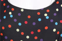 Vestido midi de fiesta elegante sin mangas con estampado floral y tirantes finos para mujer - details 12