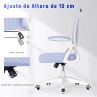 Silla de Oficina Ergonómica Ajustable Respirable, Ajustable, Giratoria de 360°, Reposabrazos Abatibles de 90°, Soporte Lumbar - details 45