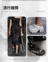 Zuecos de mujer de nuevo estilo para todas las estaciones, zapatos informales antideslizantes para exteriores con suela gruesa y aumento de altura - details 1
