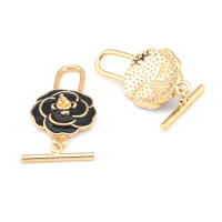Pulsera de Tirantes Geométricos de Latón Dorado 18K Clasps para Hacer Joyería DIY - details 36