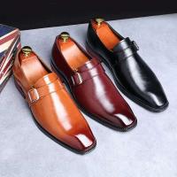 2025 vestido de color sólido de talla grande para hombre, zapatos informales de terciopelo de tigre de metal hechos a mano para fiesta de caballero - details 13