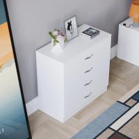 Blanca, 4 cajones, manijas metálicas, correras y Soporte Anti-formación para Muebles - details 7