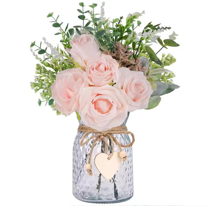 Arreglos falsos ral, rosas artificiales, ramos, mesas, centros de mesa para ocasiones especiales - 1