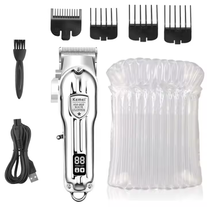 Cortadora de pelo profesional de metal Original para hombres, cortadora de pelo de barba, cable eléctrico inalámbrico, máquina recargable - 1