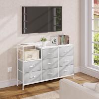 Cajonera para armario, cómoda dormitorio 8 cajones de tela, estantes de madera, cómoda de salón, cajas organizadoras, estructura metálica, estilo industrial - details 42