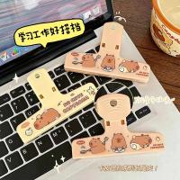 Capybara Clip de dibujos animados multiusos, materiales de aprendizaje, organizador, carpeta de almacenamiento Kawaii, suministros escolares, papelería para niños, regalo - details 2