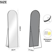 Espejo de Pie Curvado Grande Espejos de Pared con Marco de Aluminio 161 x 52 cm - details 49