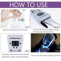 Máscara con Luz Led para Cuidado Facial, Mascarilla para Cara y Cuello, Dispositivo para Terapia Antiacné Blanqueamiento Rejuvenecimiento de la Piel, Máquina de Tratamiento con 7 Colores - details 3