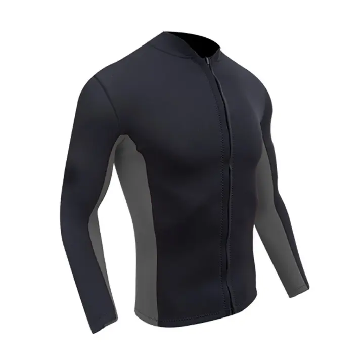 Top de neopreno de 2MM para hombre, traje de buceo dividido, chaqueta cálida para deportes acuáticos, natación, esnórquel, surf - 1