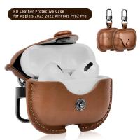 Funda protectora de cuero PU para Apple, 2023, 2022, AirPods Pro2, AirPods Pro, Auriculares Bluetooth, cubierta protectora a prueba de golpes - details 1