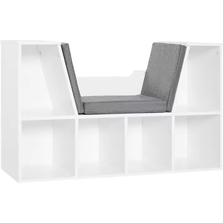 Estantería Librería Infantil Original 6 Cubos con Banco Multiusos 102x30x61cm - 1