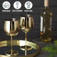 4 Uds. De barra de Metal con cola de acero inoxidable, vaso para champán y vino para restaurante, vaso para Bar - details 0