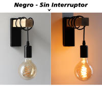 Lámpara de pared de madera Retro, candelabro Vintage, accesorio E27, decoración interior del hogar, comedor, mesita de noche, iluminación de dormitorio - details 3
