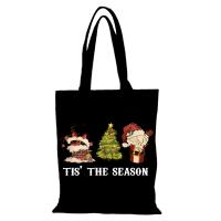 Regalo de Año Nuevo, bolso de hombro para mujer, bolsas de tela de dibujos animados, bolso de mano de Anime de Feliz Navidad, bolso de lona, ​​bolsos de compras ecológicos - details 7