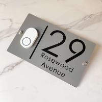 Placa de Dirección de Casa Moderna de Acrílico Gris Brillante Personalizada para Decoración de Pared Ideal para Meubles y Hardware - details 11