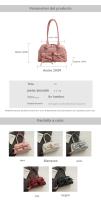 Verano nueva bolsa de mujer arco debajo del brazo bolsa nicho estilo ballet gran capacidad bolso de bolos de hombro - details 1