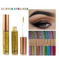 HANDAIYAN Delineador de ojos líquido, juego colorido, 10 colores, delineador de ojos metálico plateado dorado con diamantes, barras de delineador de ojos impermeables, brillo duradero - details 5