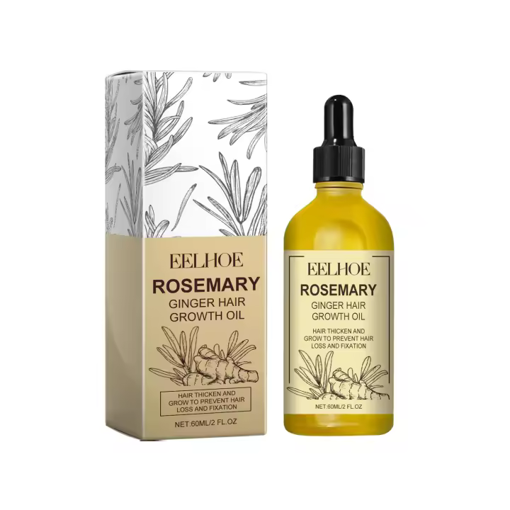 El aceite esencial de romero y jengibre reafirmante hidrata el cabello seco y furioso, espesa, previene la caída, los sólidos y oculta el cabello - 1