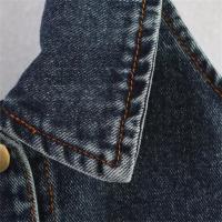 Chaleco Corto de Denim sin Mangas y espalda descubierta Top de Verano para Mujeres con Decoración de Bolsillo - details 4