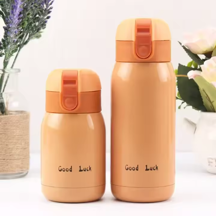 Mini taza de café caliente de acero inoxidable con bolsillo para taza de 200ml/360ml, termo, regalo para niños - 1