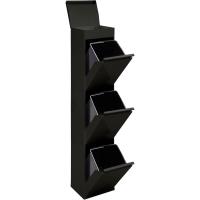 Cubo de basura y reciclaje de acero de 3 compartimentos con bandeja superior |   3x17L (51L) |   Cubos de basura de cocina |   Contenedores de Reciclaje para Casa u Oficina - details 8