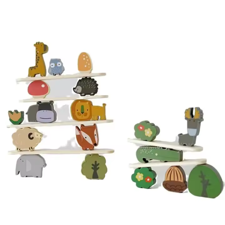 Bloques de construcción de equilibrio para niños, apiladores de animales divertidos, coordinación mano-ojo - 1