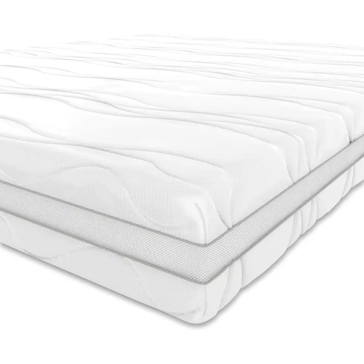 Colchón de Espuma Viscoelástica de Media Dureza 7 Zonas Differenciadas 90 x 200 x 20cm Blanco - 1