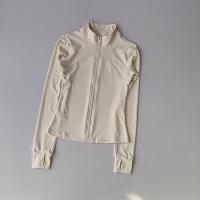 Traje de Yoga de Alta Gama Collar Alto Deportivo Abrigo Largo A prueba de viento para Correr y Entrenar Camisetas y Topes de China - details 3