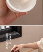 Regalos de empresa de publicidad al aire libre de alta gama, juego de tazas de té con tapa de viaje de Kung Fu de porcelana de jade de grasa de cordero, recto - details 6
