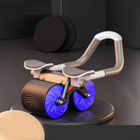 Ruedas de rodillo de ejercicio de rebote automático, equipo de fitness para entrenamiento de fuerza central, gimnasio en casa, equipo de fitness con alfombrilla para arrodillarse, ruedas de - details 2