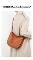 Bolso de mano minimalista cómodo de cuero suave Bandolera de hombro de gran capacidad de cuero de vaca - details 9