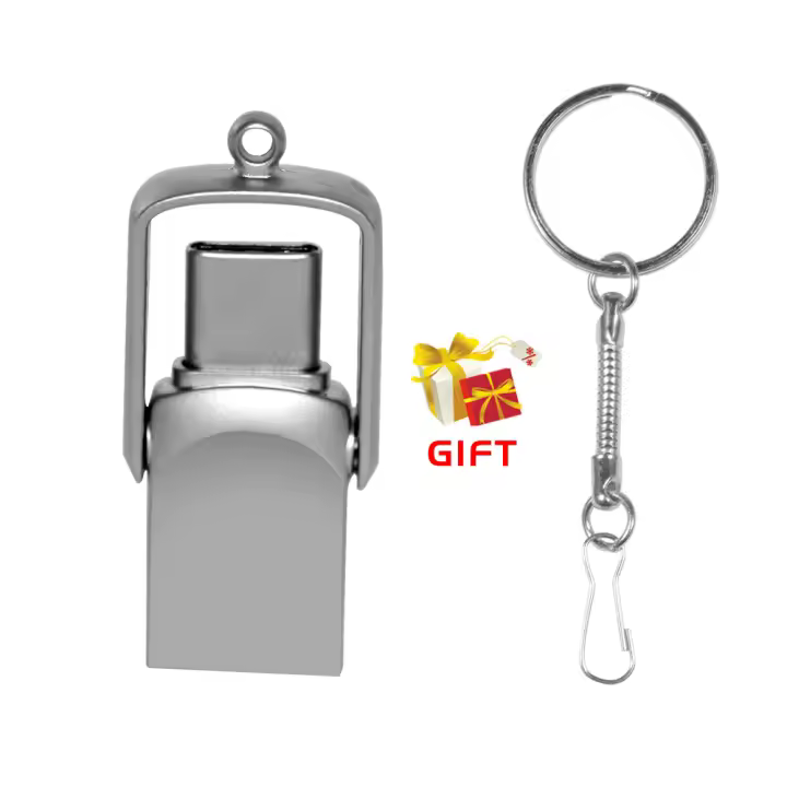 JASTER Mini Flash Drive USB de 128GB Lectura y Escritura Rápida Impermeable Llavero Gratis - 1