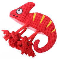 Camaleón de peluche, juguete interactivo extraíble, resistente, con sonido para perros medianos y grandes - details 4