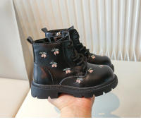 Botas de cuero bordadas para niños y niñas, botines de princesa versátiles, diseño a la moda, otoño - details 13