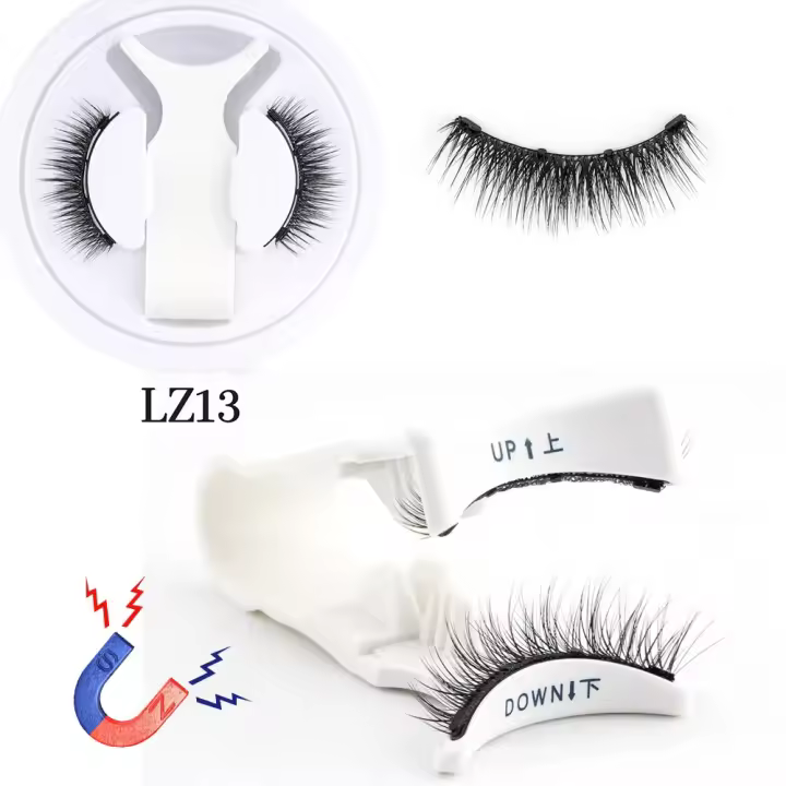 Pestañas de Ojos Magnéticas Reutilizables Sin Pegamento, Herramienta de Maquillaje para Extensiones de Pestañas Falso - 1