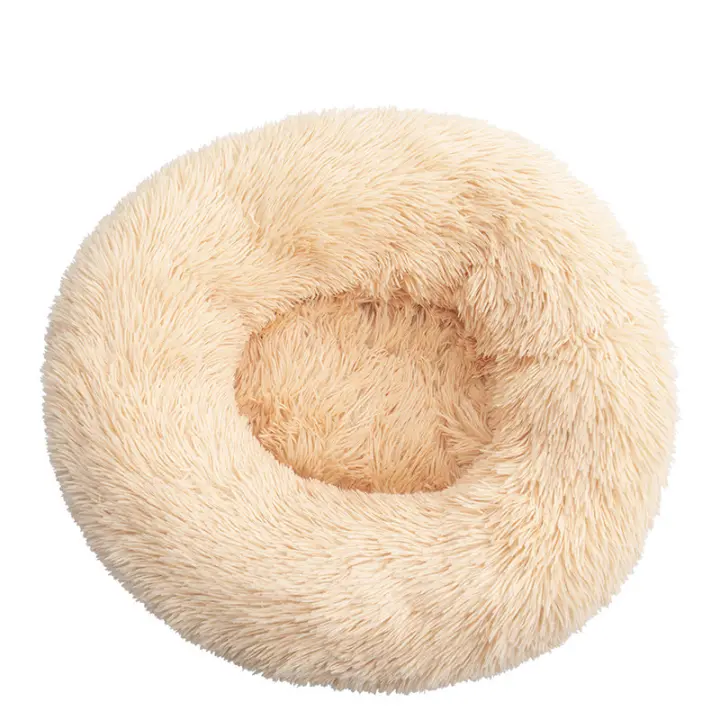 Cama redonda supersuave para mascotas, felpa larga para gato, casa para perros medianos, cálida para dormir en invierno, 40-110cm - 1