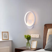 Lámpara de Pared LED Goeco Aplique Pared Interior 12W Luz de Pared Redonda Iluminación de Pared Blanco Cálido 300 Material Metálico con Vidrio Ornamento Lente LED - details 6