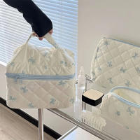 Bolsa de Maquillaje de Algodón para Acolchado Organizador de Cosméticos con Crema - details 5